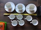 Vintage Swiss Langenthal BLOCK Château Blanc, 9 Cups And 9 Saucers ￼