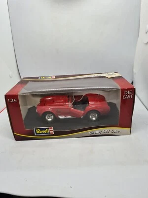 Vintage Revell Ford Shelby 427 Cobra 1:24 Scale Red Die Cast Roadster Car New  - Image 1 of 4