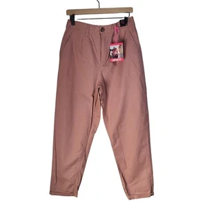 ONE 5 ONE Womens M Haley Extra High Rise Pleated Chino Pants Blush NWT Stitchfix - Picture 1 of 11