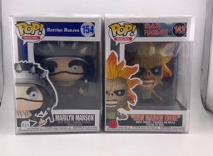 Funko POP! Rocks Bundle Marilyn Manson 154 "Iron Maiden Eddie" 143 - Picture 1 of 4