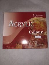 18 Color Acrylic Paint Set 12 ml Tubes Artist Draw Painting Rainbow Pigment