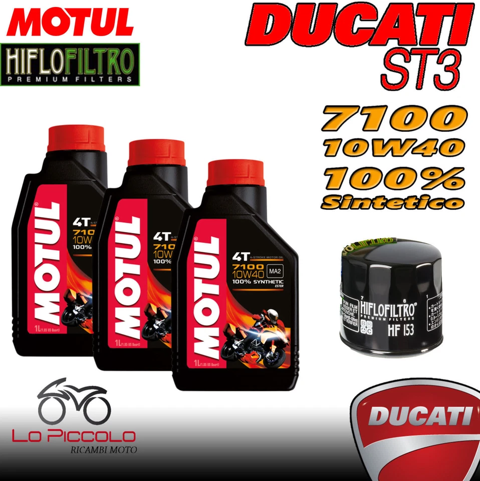 TAGLIANDO 4 L OLIO MOTUL 7100 + FILTRO DUCATI SPORT TOURING ST3 1000 2004 2005
