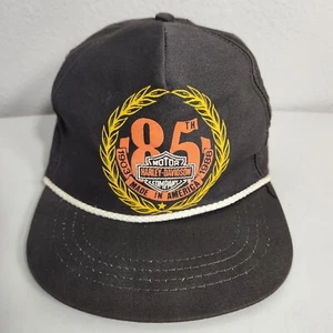 Harley-Davidson Vintage 85th Anniversary 1988 Strapback Baseball Cap-Never Worn - Picture 1 of 9