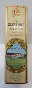 GLENLIVET MUIRFIELD Vintage Empty Tin Scotch Whisky Scotland Golf Course Used - Picture 1 of 8