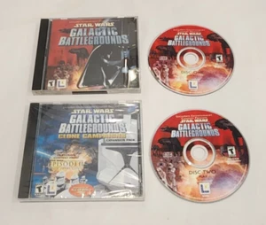 Lote de juegos PC CD-ROM STAR WARS Galactic Battlegrounds & Clones Campaigns (Nuevo) - Imagen 1 de 1