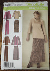 Simplicity  Sewing Pattern 4886 Size 10-18 Women's Winter Top Pants Skirt Scarf