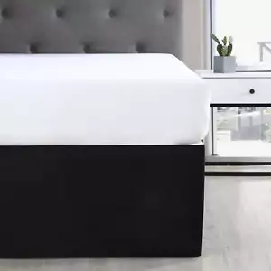 Pleated Bedskirt, Black, Twin - Picture 1 of 5