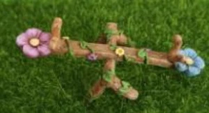 Fairy Garden Miniature Flower Sea Saw - Picture 1 of 1