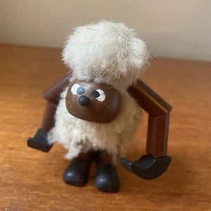Large Kay Bojesen/Hans Bolling Style Wooden Monkey with Sheepskin cover 1970’s - Picture 1 of 10