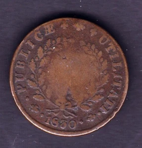 PORTUGAL BRONZE COIN, 40 REIS 1830 YEAR , CV $45 - Picture 1 of 2