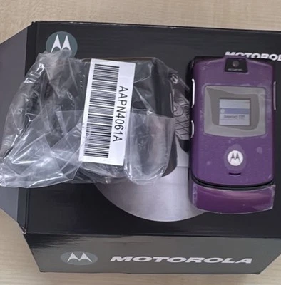 Motorola RAZR V3 Komplett Neu Mit OVP Lila Alles Neu Garantie Händler MwSt TOP - Bild 1 von 3