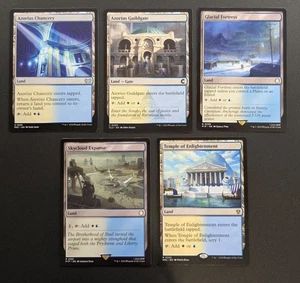 MTG Magic Set of 5 Azorius Dual Lands EDH Commander Deck Staples Blue White Mana - Picture 1 of 1
