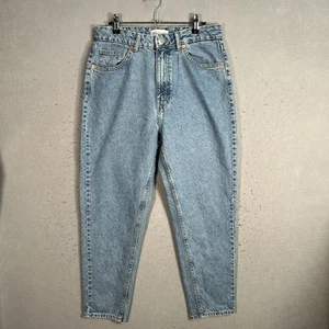 Zara Tapered Leg Jeans Womens Size 8 Blue Light Wash Denim - Picture 1 of 11