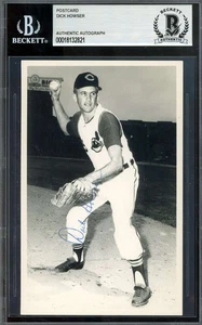 Dick Howser Beckett BAS Signed 1950`s Photo Postcard Indians Autograph - Picture 1 of 2