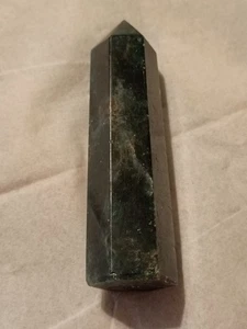 ~ Beautiful Healing Dark Blue Apatite Obelisk Point Stone Wicca Pagan 84mm - Picture 1 of 4