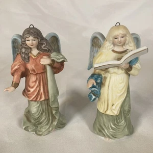 2 Ornamenti Albero di Natale Vintage Schmid 1986 Angelo da Collezione Made in Korea - Foto 1 di 9