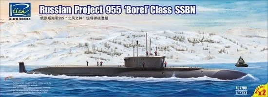 Riich Models RL27001 Proyecto Ruso 955 Borei Clase Sub Escala 1/700 Kit Plástico Foto 1 de 1