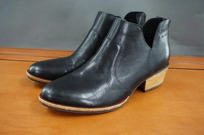 Botas de tornozelo femininas Kork-Ease tamanho 9 couro preto com zíper traseiro KE0008303 - Imagem 1 de 4