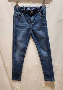 WONDER NATION SIZE 7 GIRLS BLUE JEANS SUPER SKINNY ADJUSTABLE WAIST ESSENTIAL - Picture 1 of 15
