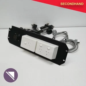 3RU Panel with Socapex Style 19pin Socket to 6 x 240v 60cm Fly Ends - Picture 1 of 3