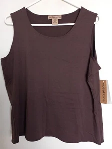 Notations Women’s Brown  Stretch Tank Top Sz XL NEW - Picture 1 of 3