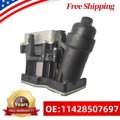 11428507697 Engine Oil Filter Assembly for BMW 1 3 4 5 Series X3 X5 F30 F10 E90 - Image 1 of 4