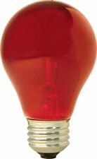 GE 49727 (2-Pack) 25-Watt Red Incandescent Party Light Bulb, A19 Shape, 1900 ...