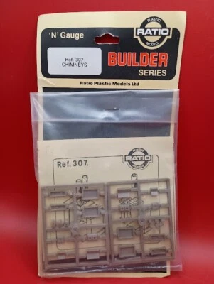 RATIO PLASTIC MODELS BUILDER SERIES #306 CHIMENEAS ESCALA CALIBRE N Foto 1 de 2