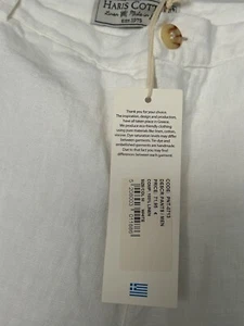NEW Mens Inserch Dress Pants 100% Linen Summer Seersucker Modern Fit White - Picture 1 of 3