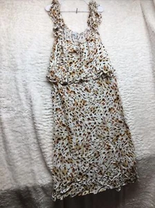 NEW! Sofia Vergara Women's 3XL Sweatheart Midi Animal Print Ruffle Accent Dress - Picture 1 of 12