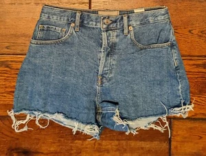 Pantalones Cortos de Jean Everlane Para Mujer Talla 26 The Cheeky Cortos Medianos Lavados Cortados - Imagen 1 de 10