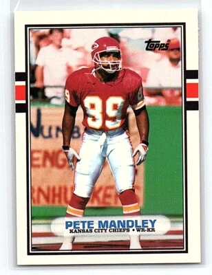 1989 Topps Pete Mandley Kansas City Chiefs #12T - Image 1 of 2