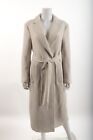 Zara Womens Manteco Wool Coat Overcoat Belted Xxl 2Xl Ivory Beige 8544/751 Nwt