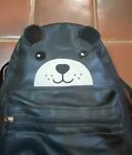 Olivia Miller Bear Backpack Purse Tote Bag Black Fashion Day Pack Handbag EUC