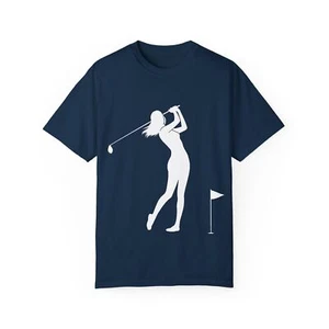   Dynamic Female Golfer Silhouette Capturing the Perfect Swing,  Gift Sports - Picture 1 of 33