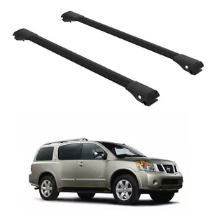 Roof Rack Cross Bars to Nissan Armada MK1 2004–2016 Black Set 2 Pcs - Bild 1 von 20
