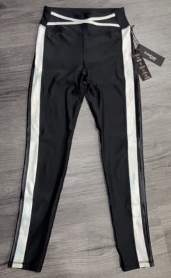 Leggings para mujer Bebe Sport negros perlados talla S pequeños Foto 1 de 3