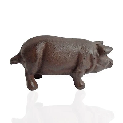 Estatuilla de Cerdo Cerdo Cerdo Estatua Country Western Granja Decoración Hierro Fundido 5.5" Foto 1 de 4