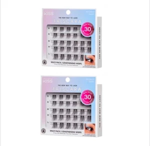 2 Pack Kiss Falscara Lashes Multipack Lengthening Wisps, 30 Falscara Wisps 94457 - Picture 1 of 2