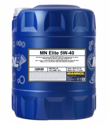 Olio motore 20 L MANNOL Elite 5W-40 ACEA A3/B4 VW 502 00 505 00 MB 229.5 229.3 226.5 - Immagine 1 di 2