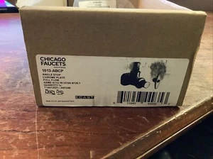 "Chicago Faucets 1013-ABCP tope angular placa cromada flujo completo 1/2"" X 3/8""" - Imagen 1 de 5