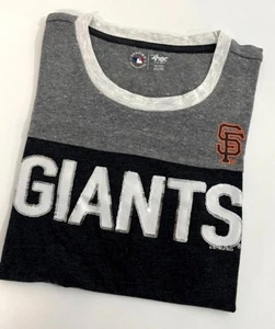 Women's' Baseball team San Francisco Giants Short sleeve Black/ Gray Shirt Tee - Picture 1 of 22
