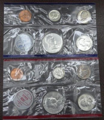 1962 P & D US Mint Set Uncirculated 10 Coins No Envelope 90% Silver - Image 1 of 4
