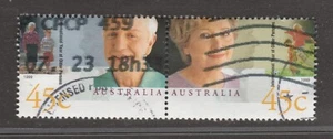 1999 AUSTRALIA 45c Int. Year of the Old Codger Used Pair SG 1844/5 - Bild 1 von 1