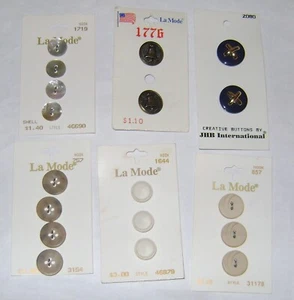Small Lot VINTAGE BUTTONS - SOME ON CARDS! Interesting ones! FREE Shipping! - Picture 1 of 3