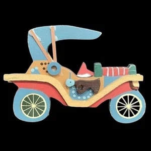 Adorno de Navidad vintage grande de madera estilo antiguo para coche decoración navideña - Imagen 1 de 3