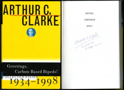 Arthur C Clarke SIGNED Collected Essays 1934-98 LETTER PSA/DNA AUTOGRAPHED 2001 - Image 1 of 4