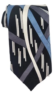 Empire Men's Tie Black with Geometric Pattern Polyester - Picture 1 of 4