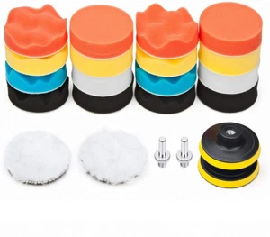 Car Foam Drill Polishing Pad Kit 22 PCS, 3 Inch Buffing Pads - Picture 1 of 12