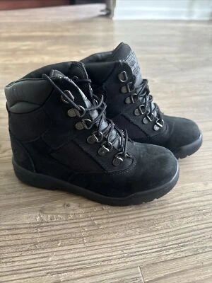 BRAND NEW TIMBERLAND SUEDE BLACK BOOTS SIZE 2 Youth - Image 1 of 4